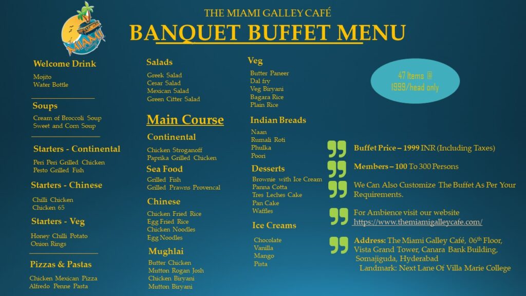 Buffet Menu